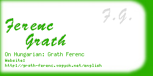 ferenc grath business card